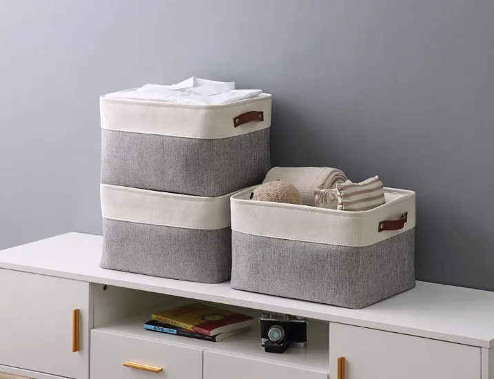 cloth boxes over a clean surface