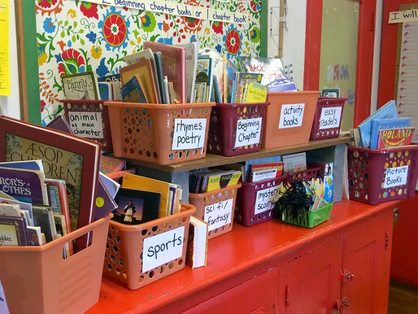 boxes to organize school books