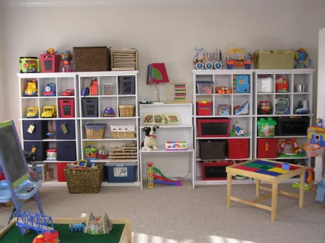 organized room full of toys and items