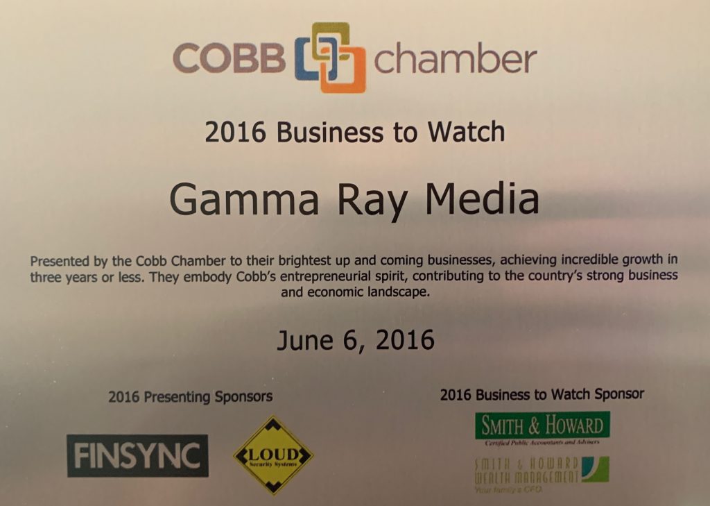 gamma ray media cobb chamber award 02