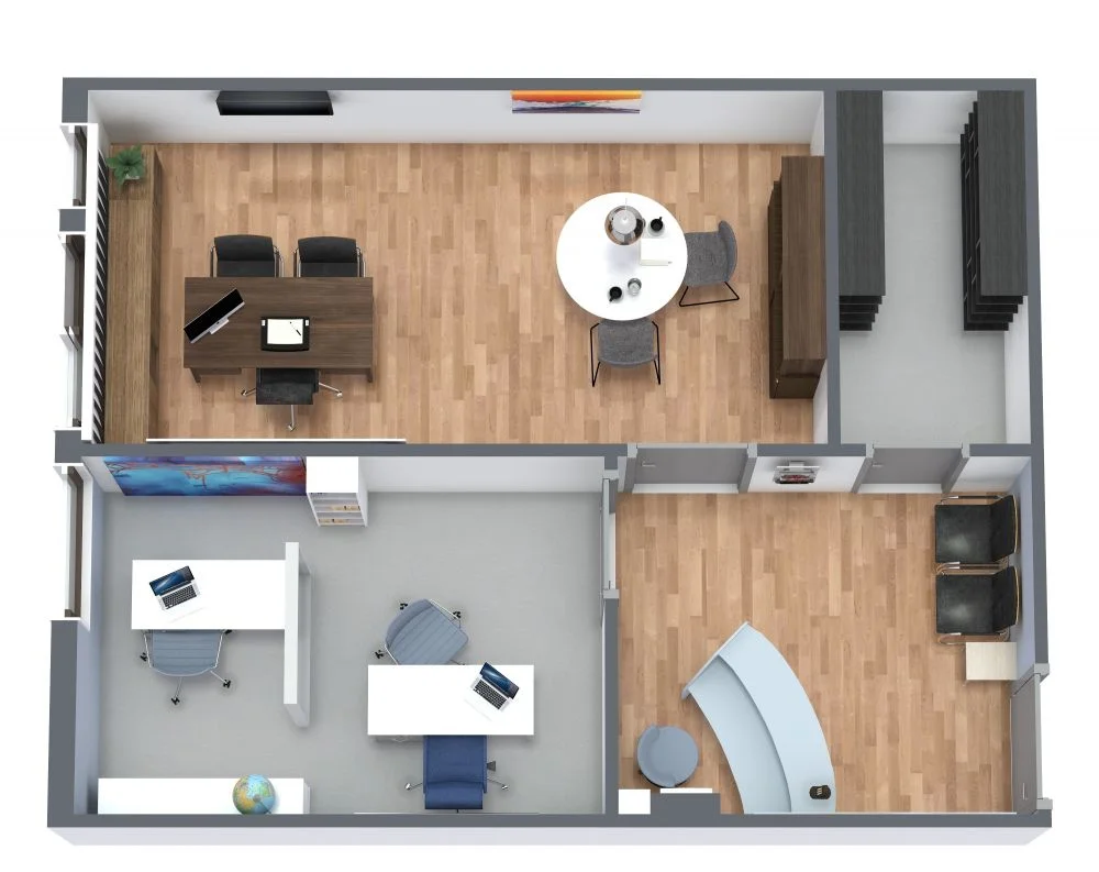 Small Office 3D Floor Plan